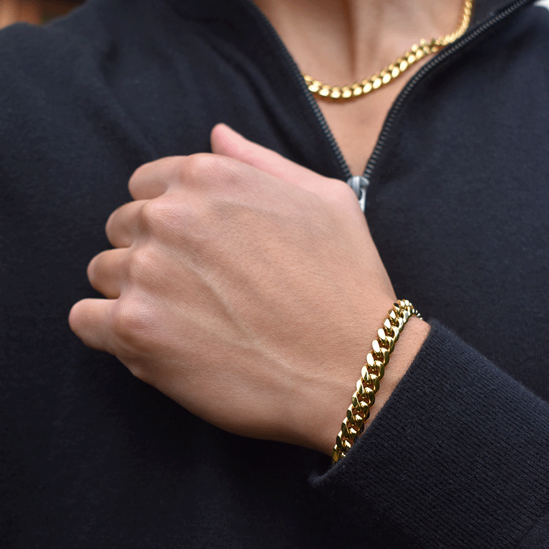 CUBAN BRACELET (GOLD) 8MM